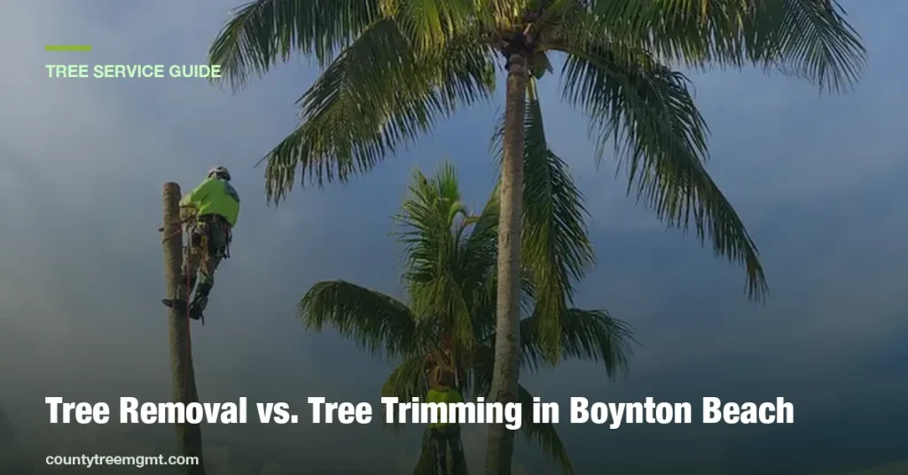 Tree Removal vs. Tree Trimming in Boynton Beach: Which Service Do You Need?